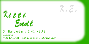 kitti endl business card